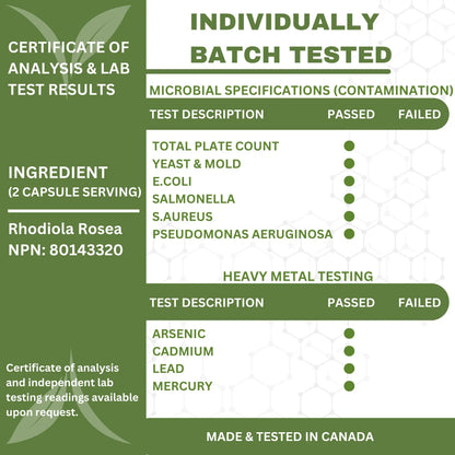 OrganiMAXX Certified Organic Rhodiola Rosea Capsules 400 MG OrganiMAXX.