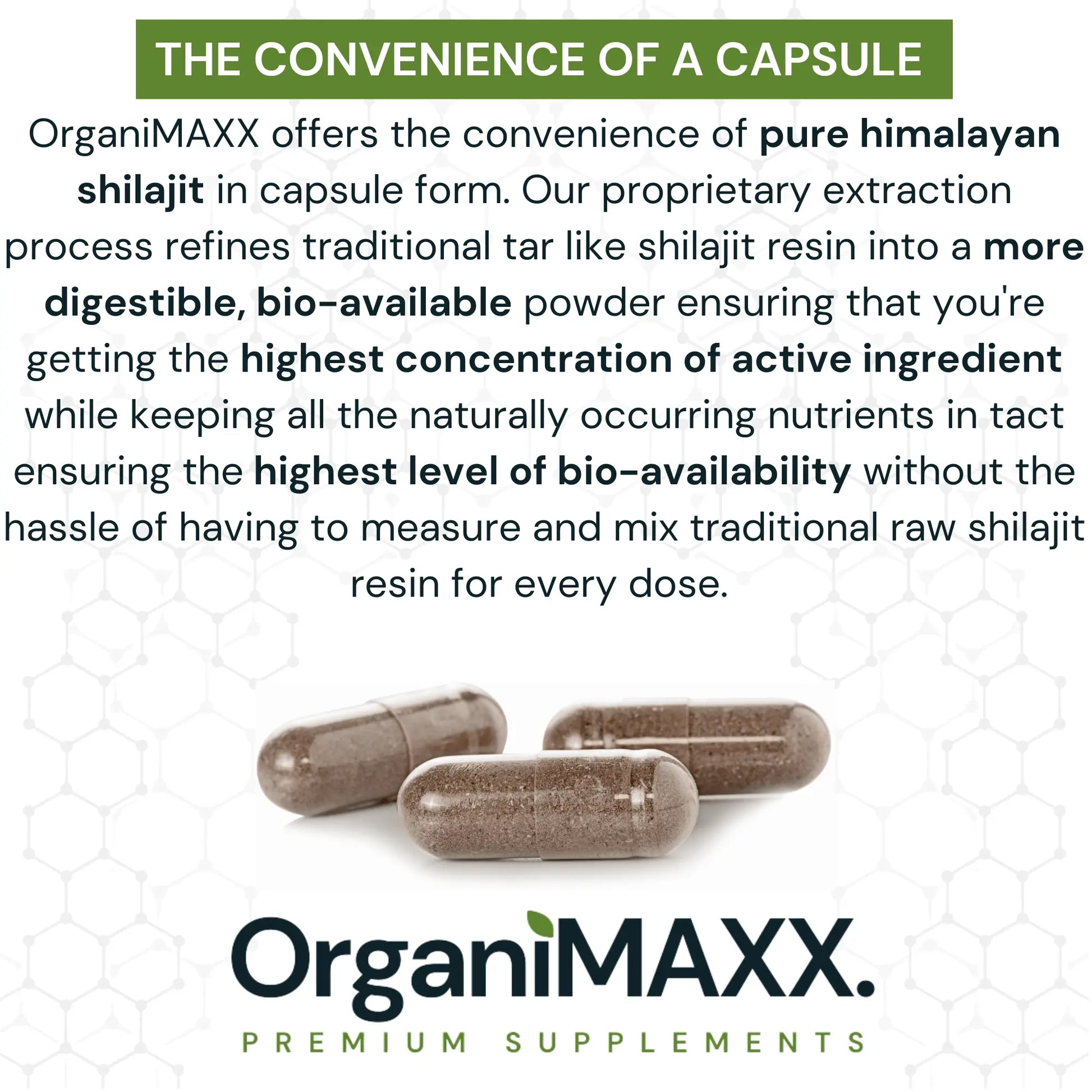 OrganiMAXX Pure Himalayan Shilajit Double Dose Capsules - 120 Count OrganiMAXX.