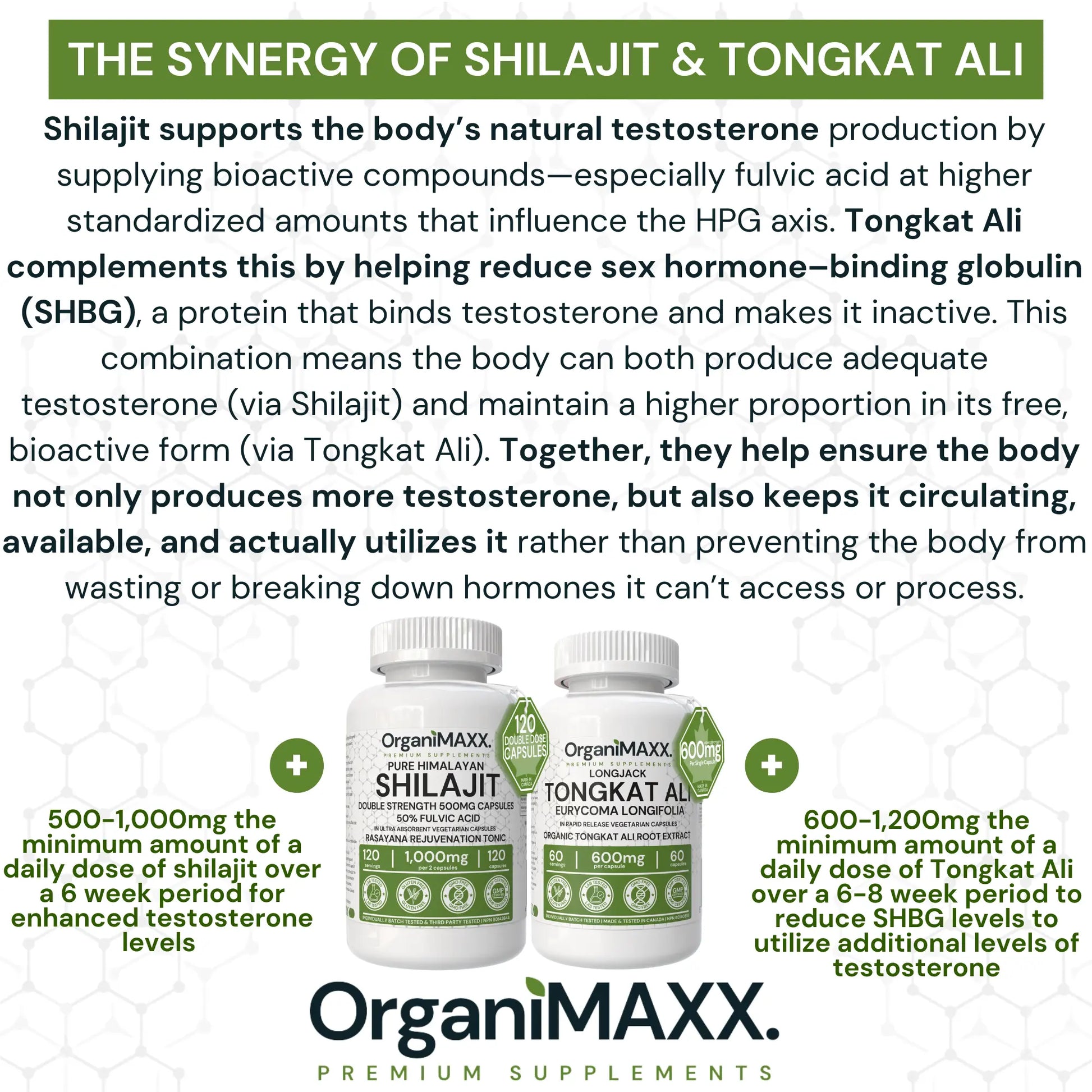 OrganiMAXX Double Strength Shilajit + Tongkat Ali Bundle Pack OrganiMAXX.